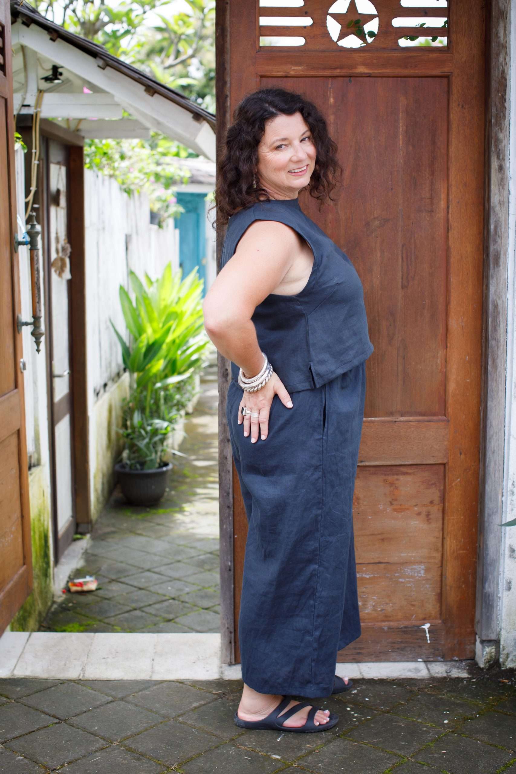 Sleeveless Linen Top