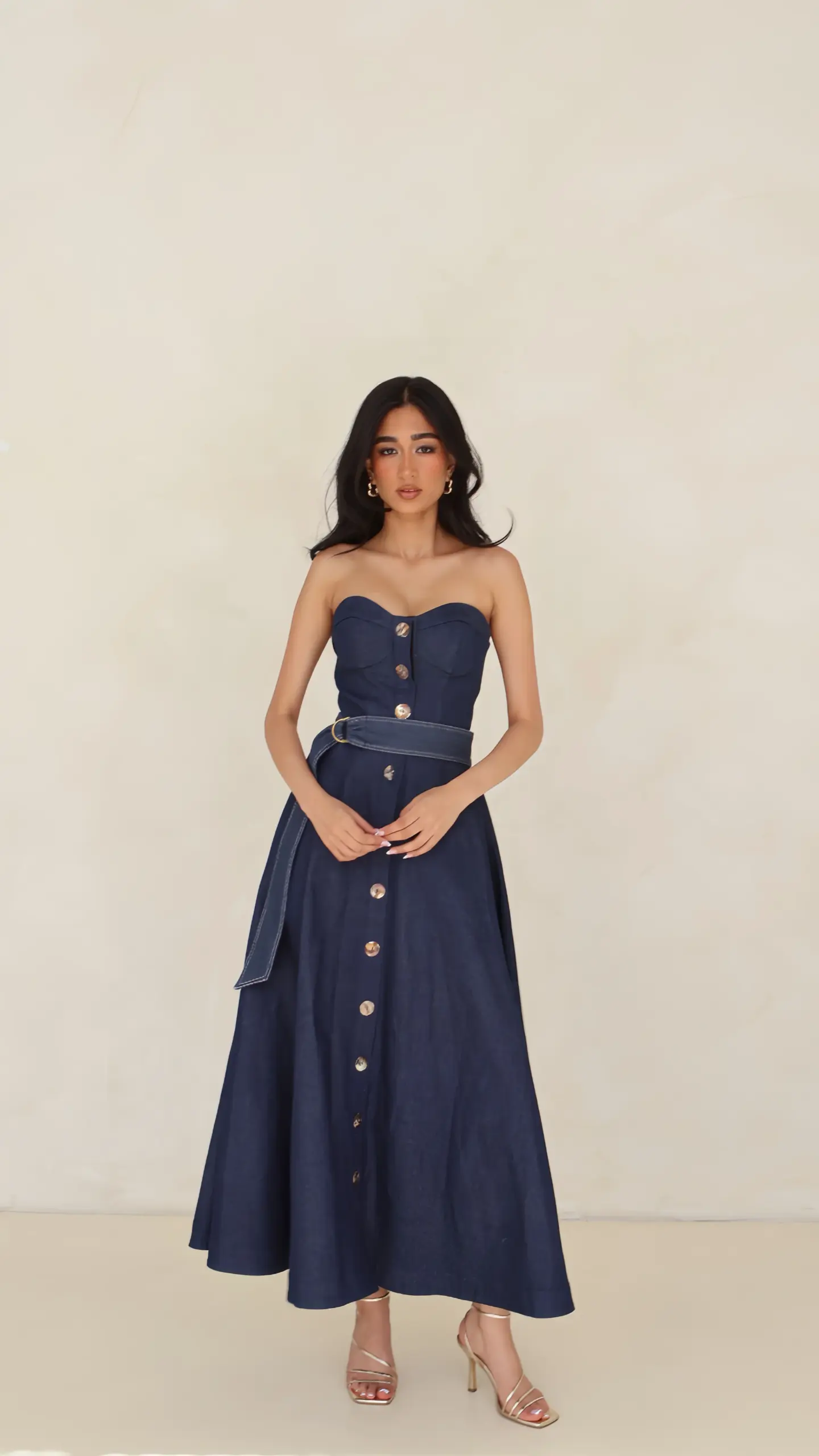 Denim Bustier Dress