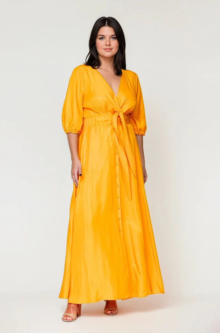 Riviere Dress Long Mango