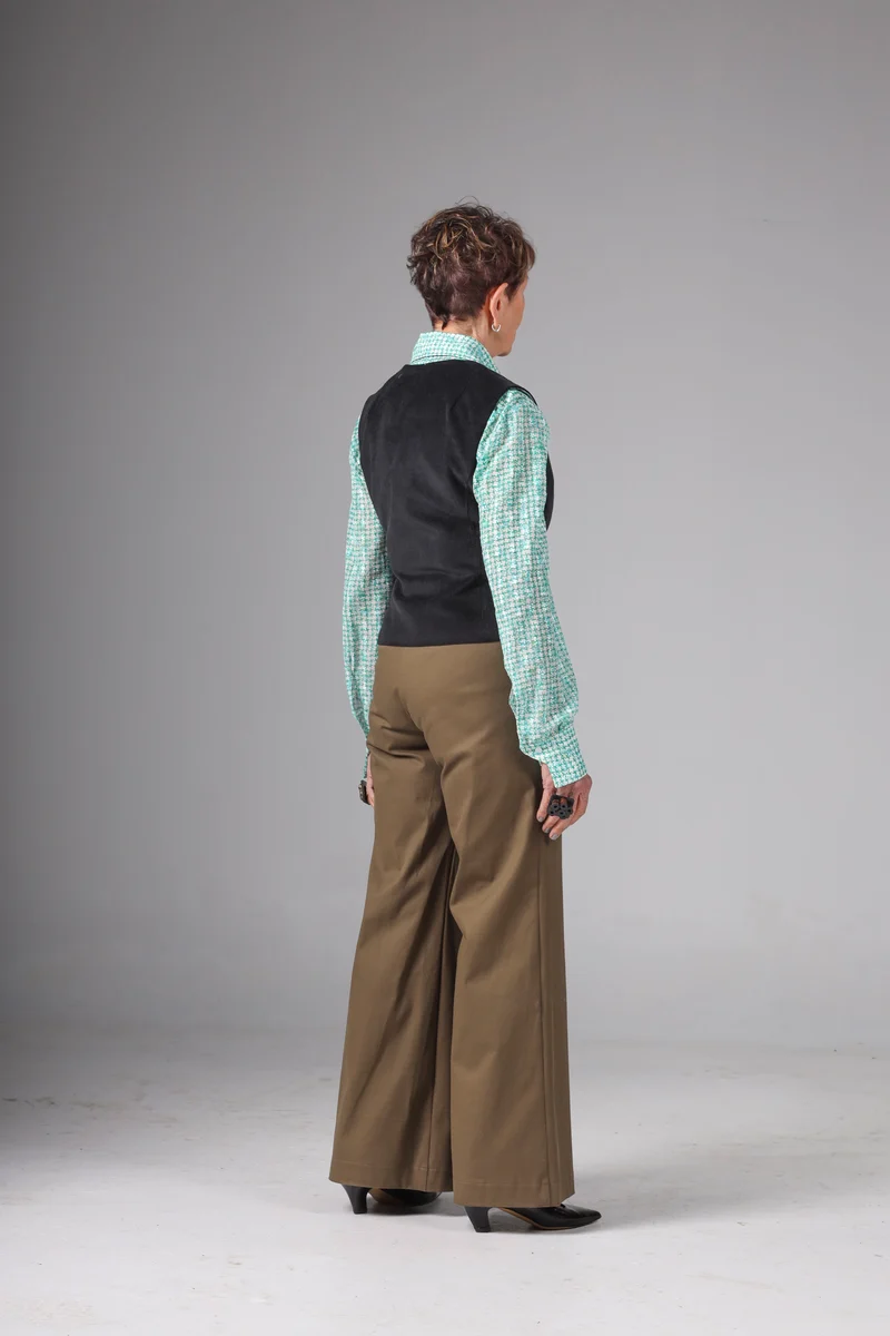 Anais Black Corduroy Vest