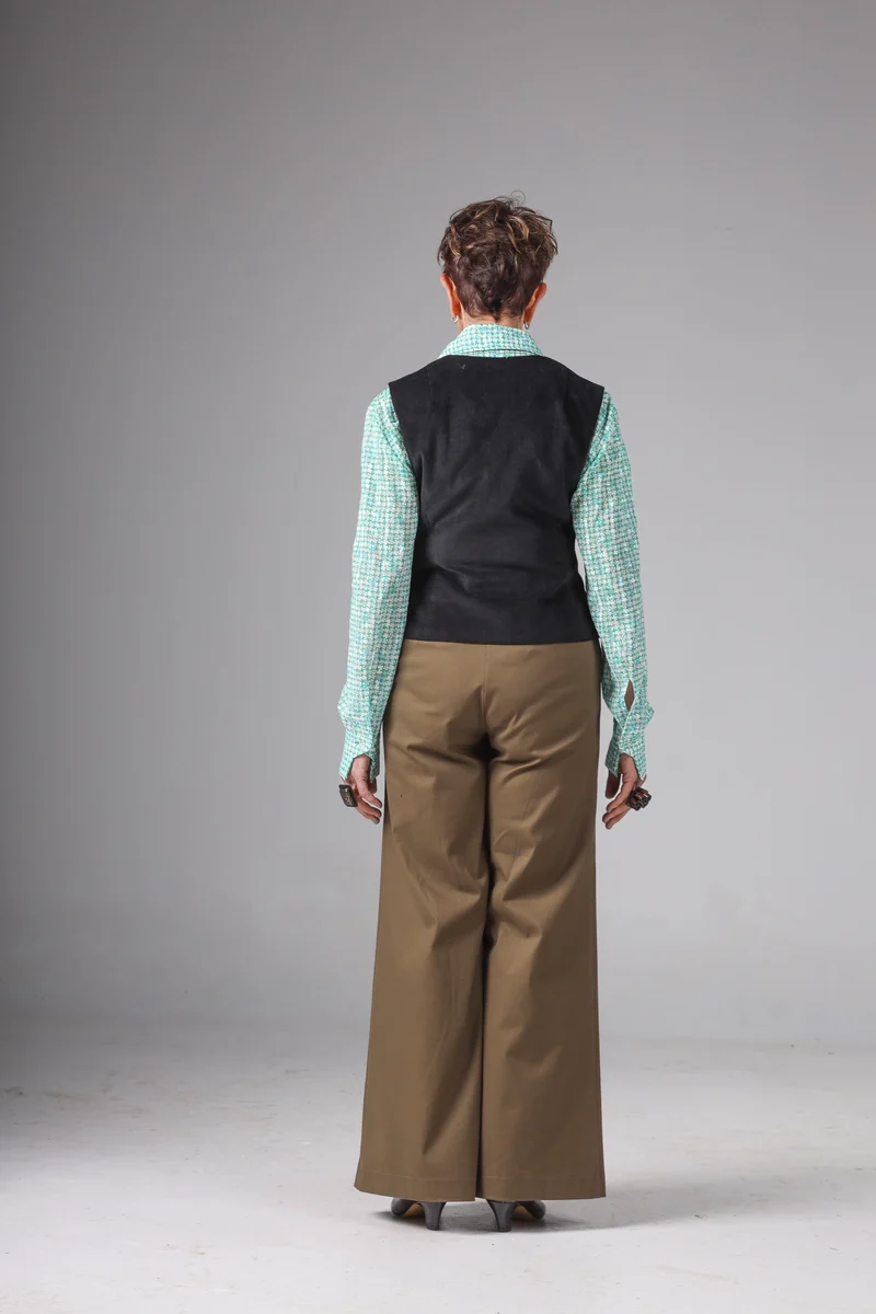 Anais Black Corduroy Vest