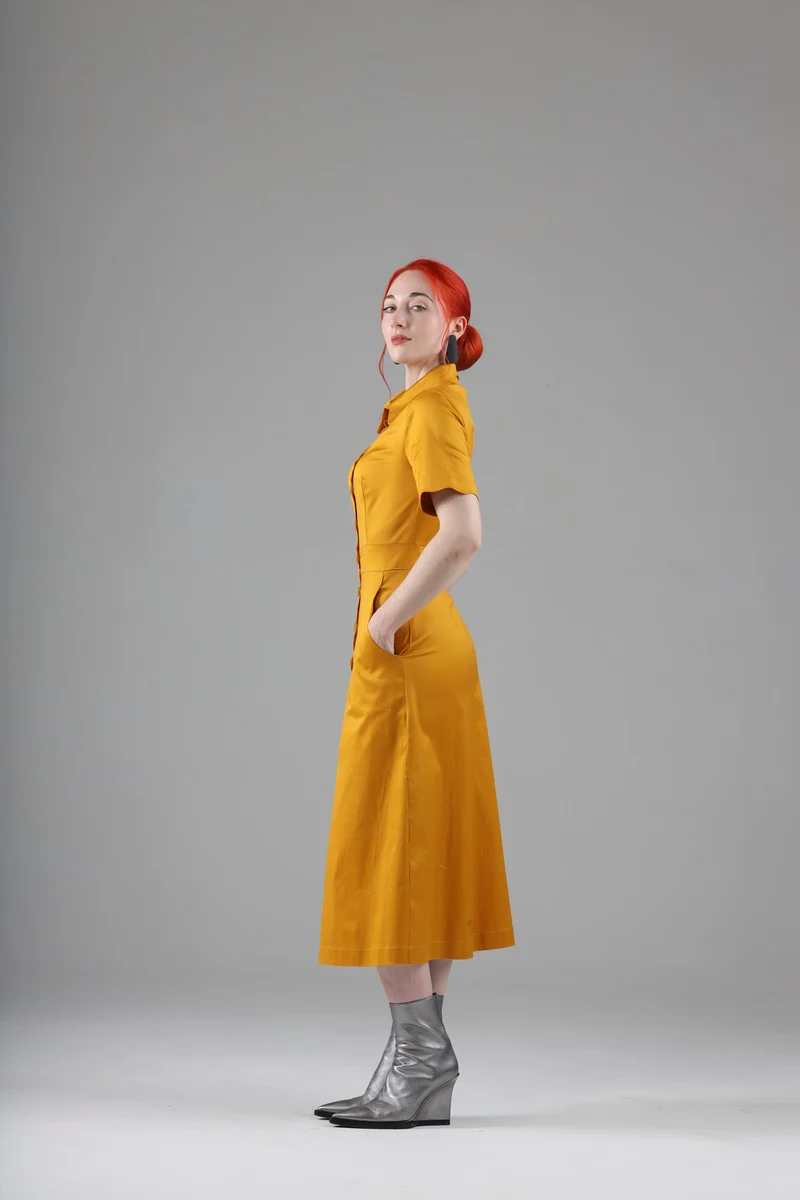 Arsene Dress with Short Sleeves
