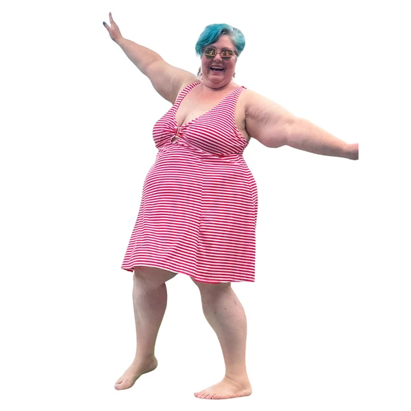 Candy Cane Swim Dress